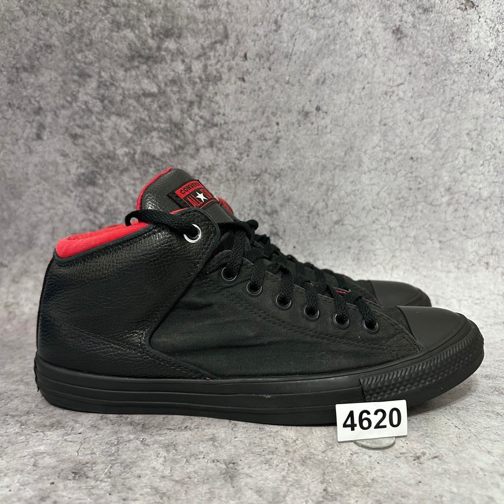 Converse Chuck Taylor All Star High Street Men 10.5 Black Space Explorer Leather